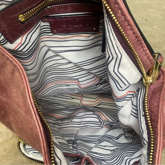 She+lo boho Burgundy Leather Shoulder crossbody Bag - Picture 11 of 15